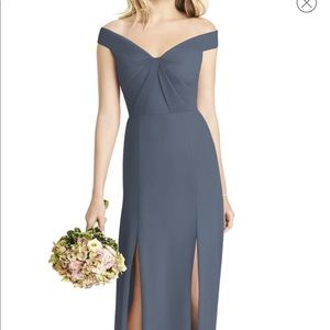 Social Bridesmaids Off the Shoulder Chiffon Gown